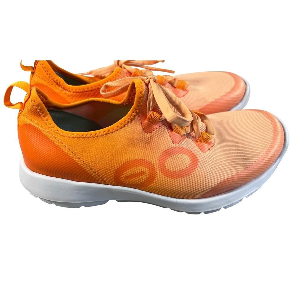 OOFOS OOmg Low Shoe Womens Orange Recovery Sneaker 01012024-14 Size 6 EU 37